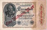 Reichsbanknote Eintausend Markschein mit Aufdruck 1 Mrd.Mark